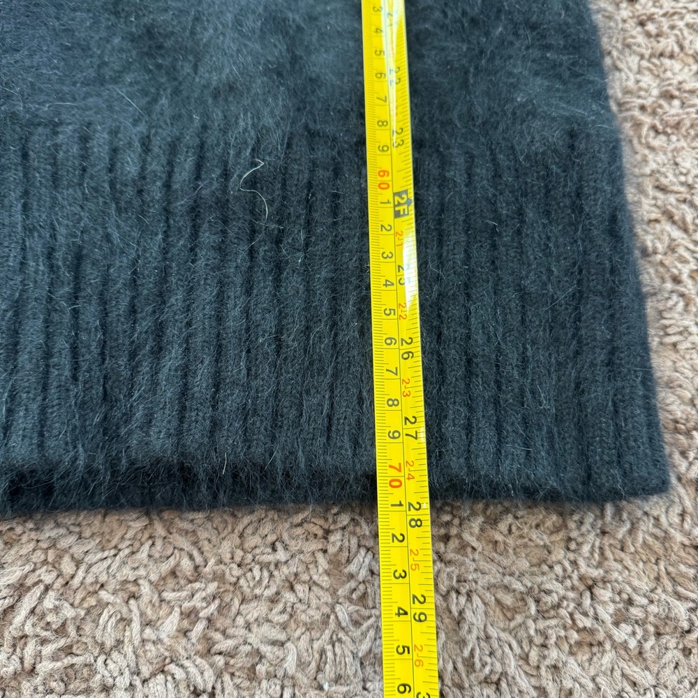Armani Exchange Black On Off Shoulder Rabbit Hair Sweater Angora Fur M - Picture 7 of 10